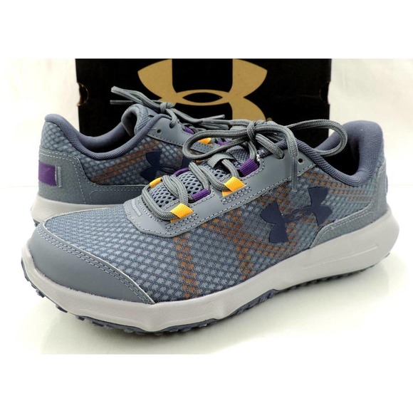 Women's under Armour Toccao Running Shoes Sneakers Grey / Orange Peel Size 6.5 - Picture 4 of 9